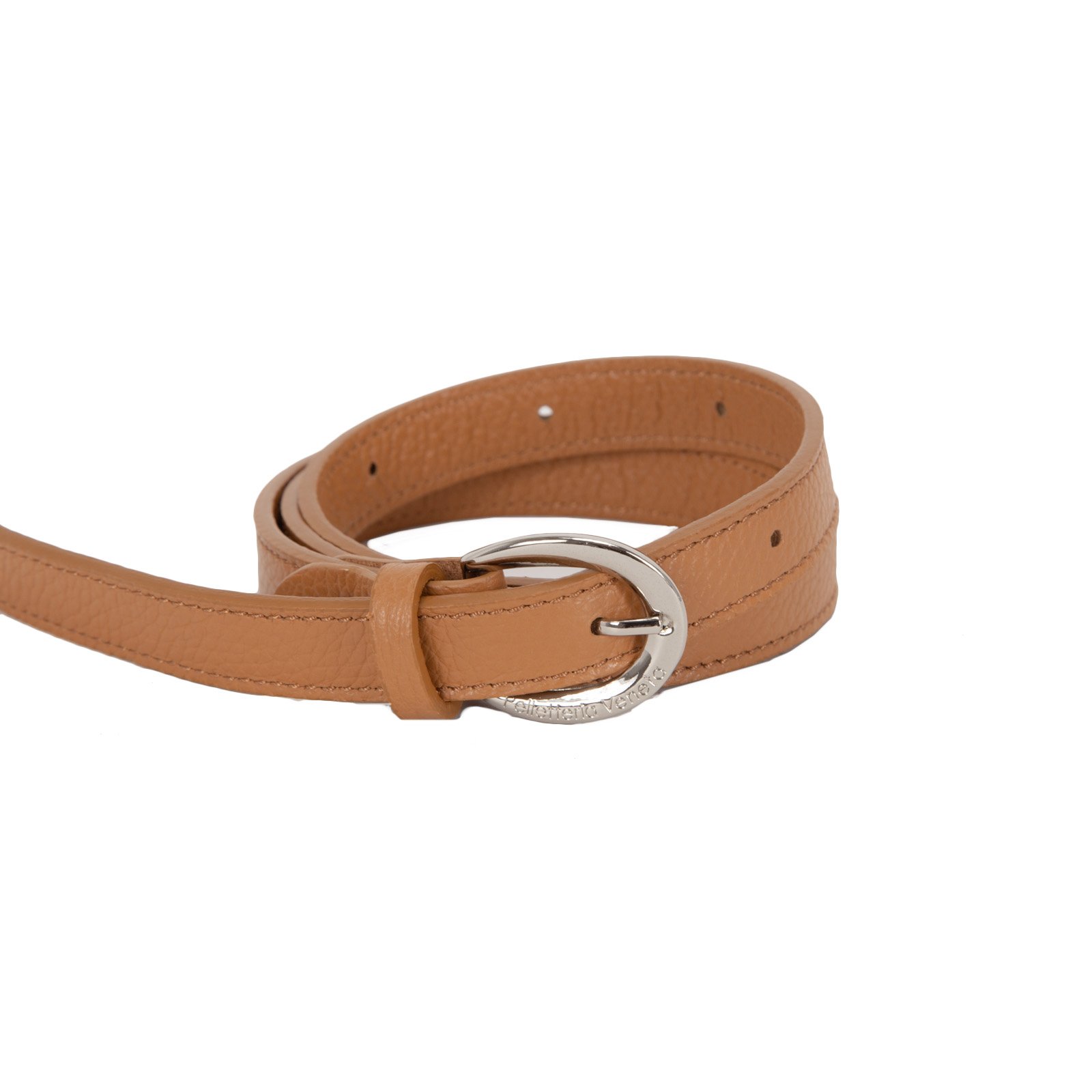 Womens Leather Slim Belt Pelletteria Veneta