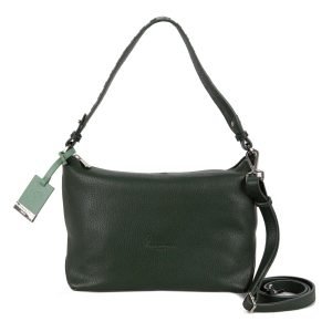 Borsa a spalla in pelle da donna ELISA MEDIUM colore verde collezione autunno Inverno 2022 Pelletteria Veneta